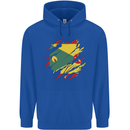 Torn Grenada Flag Grenadians Day Football Mens 80% Cotton Hoodie Royal Blue