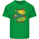 Torn Grenada Flag Grenadians Day Football Mens Cotton T-Shirt Tee Top Irish Green