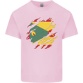 Torn Grenada Flag Grenadians Day Football Mens Cotton T-Shirt Tee Top Light Pink