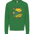 Torn Grenada Flag Grenadians Day Football Mens Sweatshirt Jumper Irish Green