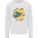 Torn Grenada Flag Grenadians Day Football Mens Sweatshirt Jumper White