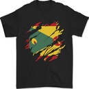 Torn Grenada Flag Grenadians Day Football Mens T-Shirt 100% Cotton Black