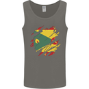 Torn Grenada Flag Grenadians Day Football Mens Vest Tank Top Charcoal
