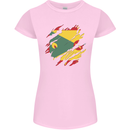 Torn Grenada Flag Grenadians Day Football Womens Petite Cut T-Shirt Light Pink