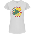 Torn Grenada Flag Grenadians Day Football Womens Petite Cut T-Shirt White