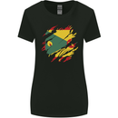 Torn Grenada Flag Grenadians Day Football Womens Wider Cut T-Shirt Black