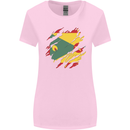 Torn Grenada Flag Grenadians Day Football Womens Wider Cut T-Shirt Light Pink