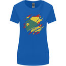 Torn Grenada Flag Grenadians Day Football Womens Wider Cut T-Shirt Royal Blue