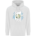 Torn Guatemala Flag Guatemalan Day Football Childrens Kids Hoodie White