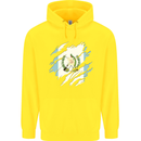 Torn Guatemala Flag Guatemalan Day Football Childrens Kids Hoodie Yellow