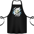 Torn Guatemala Flag Guatemalan Day Football Cotton Apron 100% Organic Black