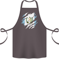 Torn Guatemala Flag Guatemalan Day Football Cotton Apron 100% Organic Dark Grey