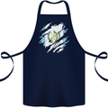 Torn Guatemala Flag Guatemalan Day Football Cotton Apron 100% Organic Navy Blue