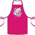 Torn Guatemala Flag Guatemalan Day Football Cotton Apron 100% Organic Pink