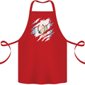 Torn Guatemala Flag Guatemalan Day Football Cotton Apron 100% Organic Red