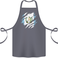 Torn Guatemala Flag Guatemalan Day Football Cotton Apron 100% Organic Steel