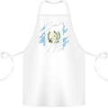 Torn Guatemala Flag Guatemalan Day Football Cotton Apron 100% Organic White