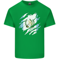 Torn Guatemala Flag Guatemalan Day Football Kids T-Shirt Childrens Irish Green