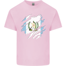 Torn Guatemala Flag Guatemalan Day Football Kids T-Shirt Childrens Light Pink