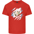 Torn Guatemala Flag Guatemalan Day Football Kids T-Shirt Childrens Red
