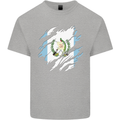 Torn Guatemala Flag Guatemalan Day Football Kids T-Shirt Childrens Sports Grey