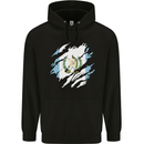Torn Guatemala Flag Guatemalan Day Football Mens 80% Cotton Hoodie Black
