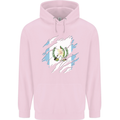 Torn Guatemala Flag Guatemalan Day Football Mens 80% Cotton Hoodie Light Pink