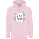 Torn Guatemala Flag Guatemalan Day Football Mens 80% Cotton Hoodie Light Pink
