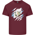 Torn Guatemala Flag Guatemalan Day Football Mens Cotton T-Shirt Tee Top Maroon