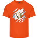 Torn Guatemala Flag Guatemalan Day Football Mens Cotton T-Shirt Tee Top Orange