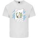 Torn Guatemala Flag Guatemalan Day Football Mens Cotton T-Shirt Tee Top White