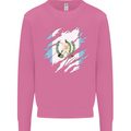 Torn Guatemala Flag Guatemalan Day Football Mens Sweatshirt Jumper Azalea