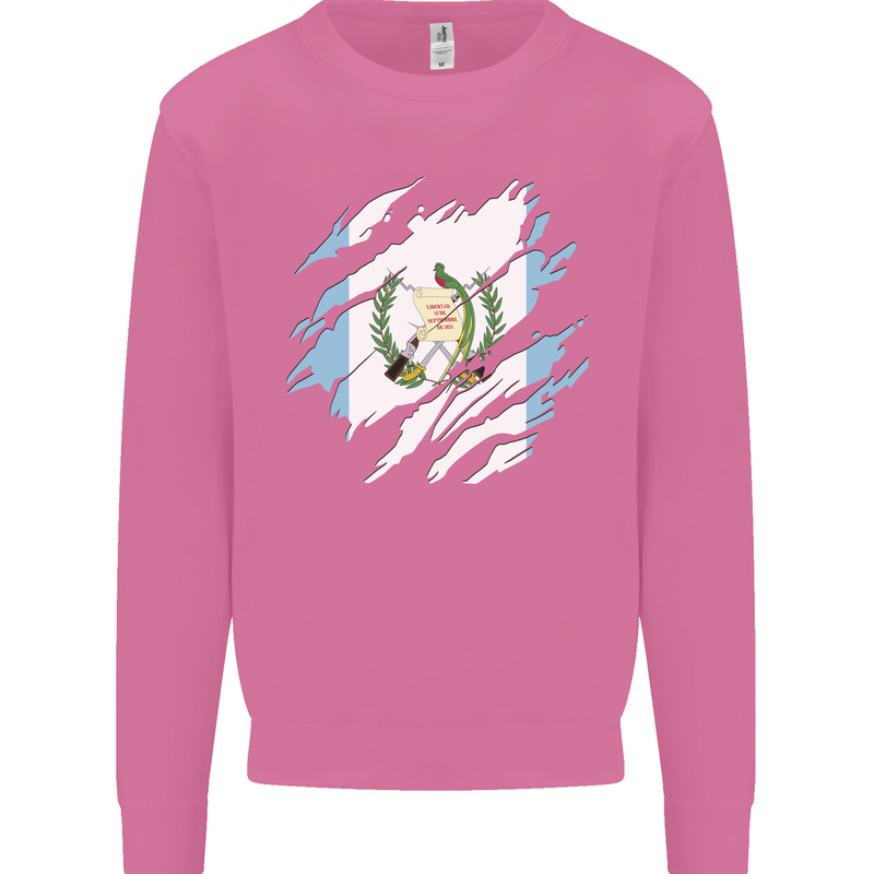 Torn Guatemala Flag Guatemalan Day Football Mens Sweatshirt Jumper Azalea