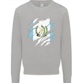 Torn Guatemala Flag Guatemalan Day Football Mens Sweatshirt Jumper Sports Grey