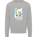 Torn Guatemala Flag Guatemalan Day Football Mens Sweatshirt Jumper Sports Grey