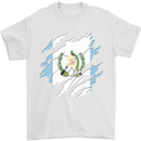 Torn Guatemala Flag Guatemalan Day Football Mens T-Shirt 100% Cotton White