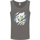 Torn Guatemala Flag Guatemalan Day Football Mens Vest Tank Top Charcoal