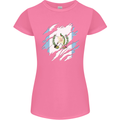 Torn Guatemala Flag Guatemalan Day Football Womens Petite Cut T-Shirt Azalea