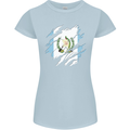 Torn Guatemala Flag Guatemalan Day Football Womens Petite Cut T-Shirt Light Blue