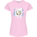 Torn Guatemala Flag Guatemalan Day Football Womens Petite Cut T-Shirt Light Pink