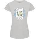 Torn Guatemala Flag Guatemalan Day Football Womens Petite Cut T-Shirt Sports Grey