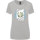 Torn Guatemala Flag Guatemalan Day Football Womens Wider Cut T-Shirt Sports Grey