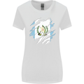 Torn Guatemala Flag Guatemalan Day Football Womens Wider Cut T-Shirt White