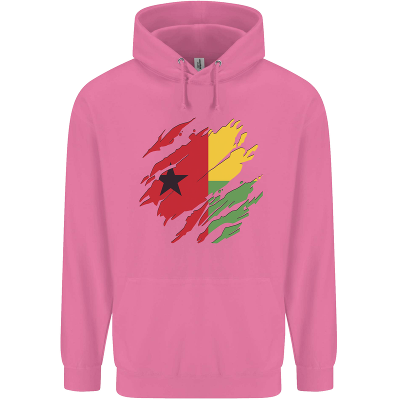 Torn Guinea-Bissau Flag Day Football Childrens Kids Hoodie Azalea