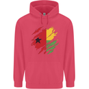 Torn Guinea-Bissau Flag Day Football Childrens Kids Hoodie Heliconia