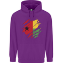 Torn Guinea-Bissau Flag Day Football Childrens Kids Hoodie Purple