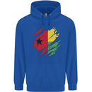 Torn Guinea-Bissau Flag Day Football Childrens Kids Hoodie Royal Blue
