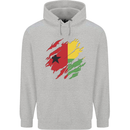 Torn Guinea-Bissau Flag Day Football Childrens Kids Hoodie Sports Grey