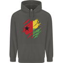 Torn Guinea-Bissau Flag Day Football Childrens Kids Hoodie Storm Grey