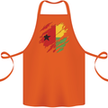 Torn Guinea-Bissau Flag Day Football Cotton Apron 100% Organic Orange